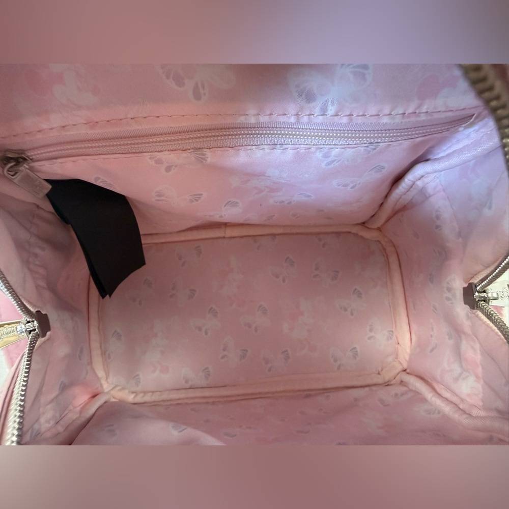 Disney Loungefly Minnie Mouse Butterfly Pink Mini Backpack Rose Gold Ears - Picture 10 of 14